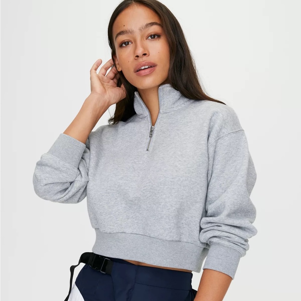 TNA Cropped half zip. Size M